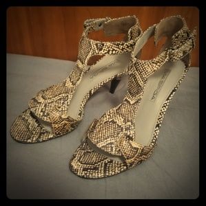 Vintage Via Spiga Snakeskin Sandals